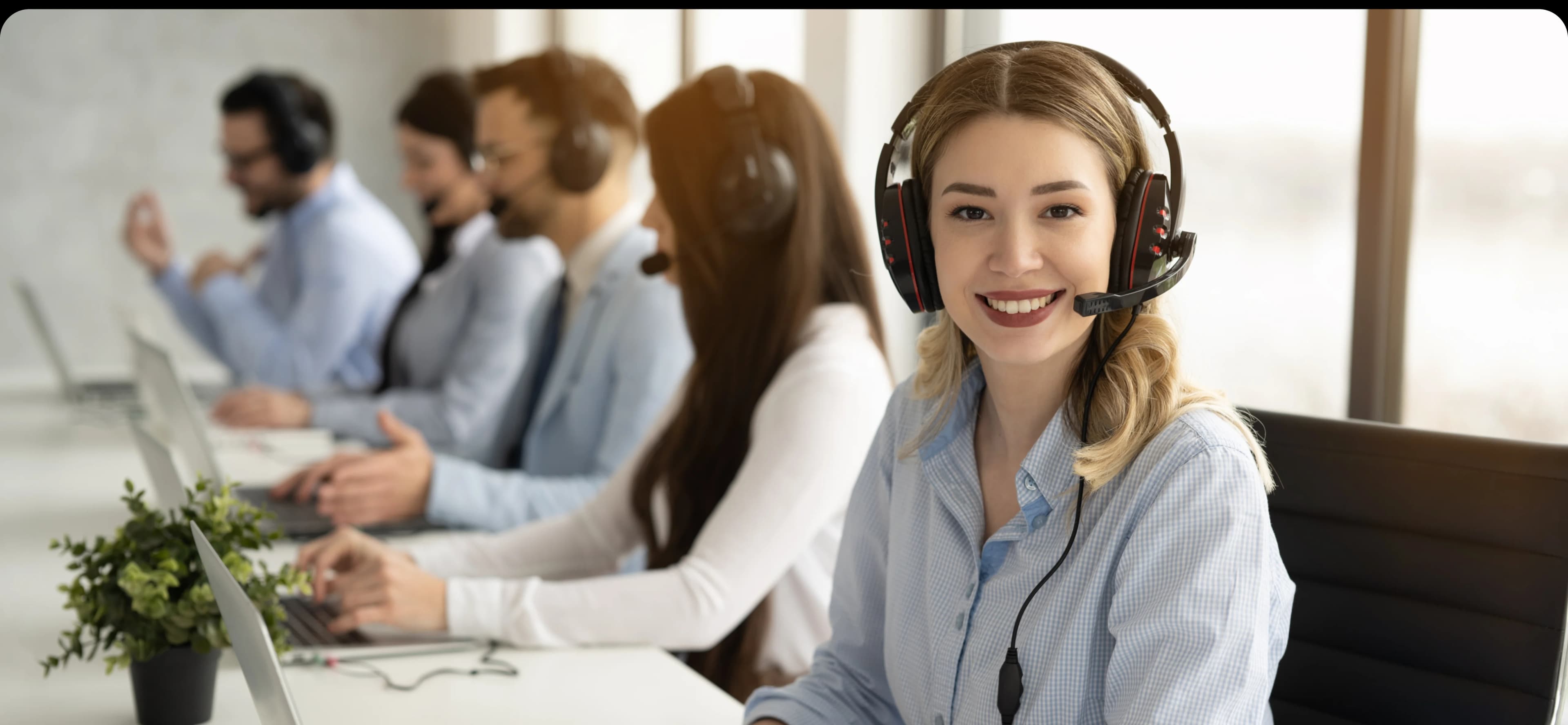 Customer Service Desk during peak hours